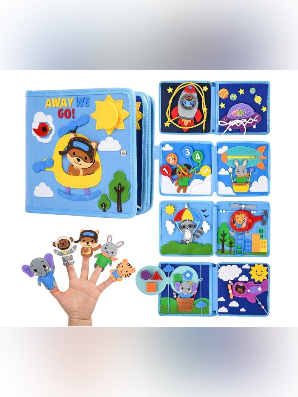 Busy Book for Toddlers 1–3 | Felt Montessori | Quiet Travel Toy